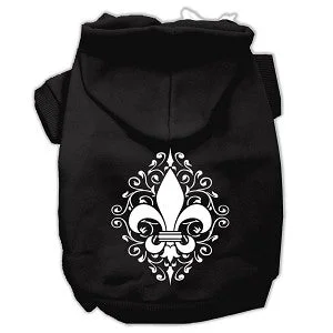 Henna Fleur De Lis Screen Print Dog Hoodie