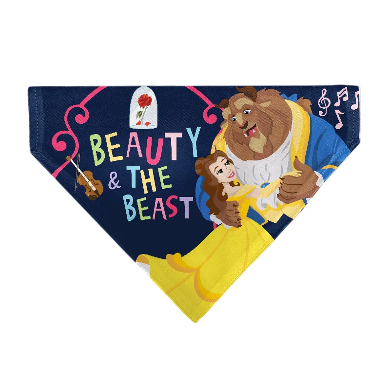 Pet Bandana - BEAUTY & THE BEAST Belle and Beast Dancing Pose Blue/Multi Color