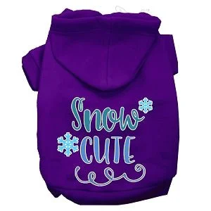 Snow Cute Screen Print Dog Hoodie in Many Colors